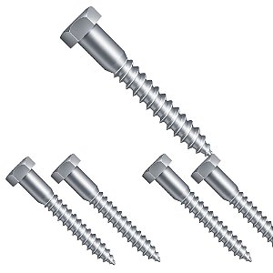 KIT 5 PARAFUSO SEXTA SOBERBA 5/16X50 12 BUCHA