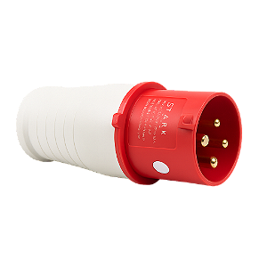 PLUG INDUSTRIAL 3P+T 32A/6H 380V VERMELHO STARK