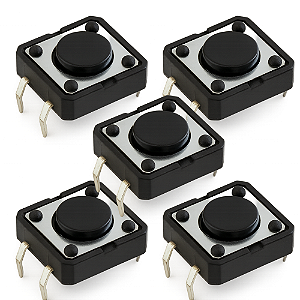 KIT 5 CHAVE TACTIL 12X12X4 3MM 4 TERMINAIS