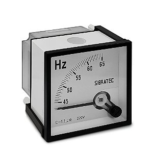 FREQUENCIMETRO ANALÓGICO 72X72MM -45-65HZ SIBRATEC