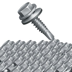 KIT 50 PARAFUSO BROCANTE SEXT (10) 3/16*3/4