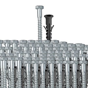 KIT 50 PARAFUSO SEXTA SOBERBA 1/4X40  5/8  10 BUCHA