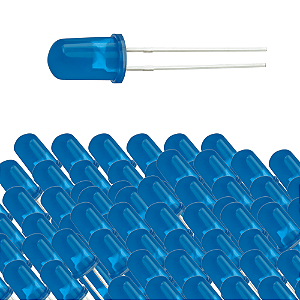 KIT 50 LED 5MM AZUL ULTRA BRILHO