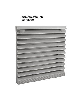 VENEZIANA C/ FILTRO P/ MICROVENTILADOR 80X80 CINZA STARK