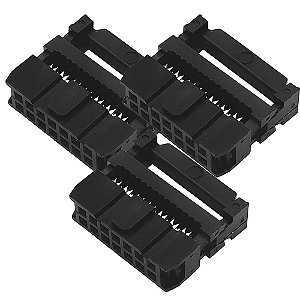 KIT 3 CONECTOR IDC FEMEA 14VIAS FC14 DS1016 14MA2BB