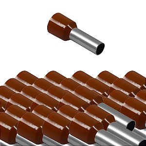 Kit Terminal Pré-isolado Ilhos Tubular Simples 10mm 100 Peças