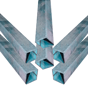 06 TUBOS 1MT  20X20 X 0,80 X 1000 GALVANIZADO