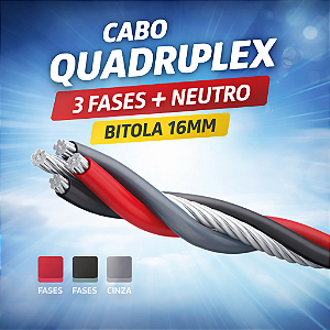 CABO QUADRUPLEX 16MM NEUTRO NU (Pt/Cz/Vm) 1 METRO
