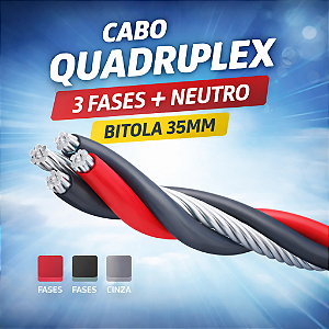 CABO QUADRUPLEX 35MM NEUTRO NU (Pt/Cz/Vm) 1 METRO