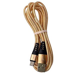 CABO CELULAR 3.1A FLEXIVEL USB TIPO-C 1MT INOVA DOURADO