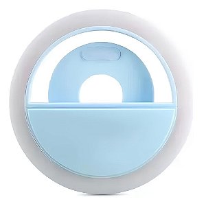 MINI LAMPADA DE LED SELFIE RING LIGHT AZUL