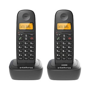 TELEFONE SEM FIO COM RAMAL TS 2512 PRETO INTELBRAS