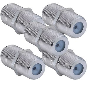 KIT 5 EMENDA F P/CABO COAXIAL FEMEA FEMEA