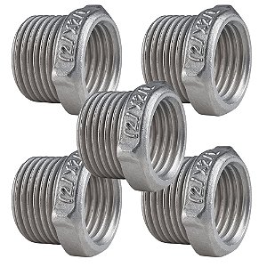 KIT 5 BUCHA REDUCAO 3/4X1/2  56124001 TRAMONTINA ALUMINIO