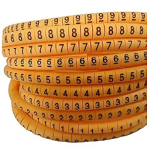 Kit Anilha Marcador Cabos Fios Ec-2 4 A 6mm 0 A 9 -1000un