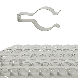 KIT 50 ABRACADEIRA DE ACO PARA LAMPADA TUBOLAR T8 T10