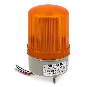 SINALIZADOR GIRATORIO AMARELO LTE1103 MULTIVOLTAGEM 12V/24V/110V/220V (AC/DC)