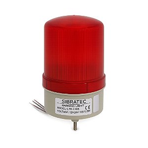 SINALIZADOR GIRATORIO VERMELHO LTE1103 MULTIVOLTAGEM 12V/24V/110V/220V (AC/DC)