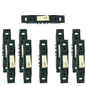 KIT 10 PCS - PULSADOR P/ CAMPAINHA 10A 250V ENERBRAS