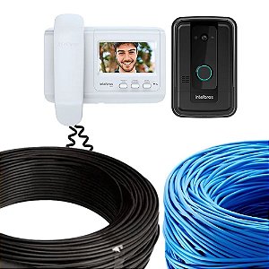 KIT VIDEO PORTEIRO E CABOS INTELBRAS