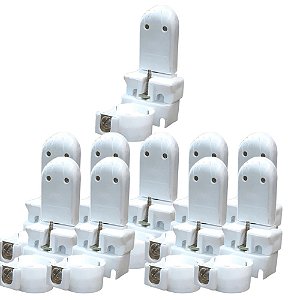 KIT 10 PCS - SOQUETE ANTI VIBRATÓRIO CROICA / FLUORESCENTE / G13 BRANCO