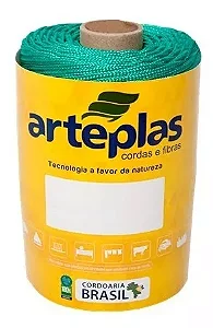 KIT 15 METROS CORDA TRANCADA SEDA 4MM VERDE ARTPLAS