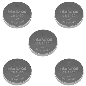 KIT 5 BATERIA LITIO 3V CR 2450 INTELBRAS
