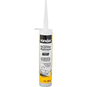 BORRACHA SILICONE ACETICO 256G BRANCO VONDER