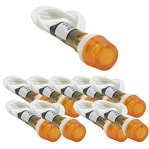 KIT 10 SINALEIRO 9MM OLHO DE BOI AMARELO BIVOLT