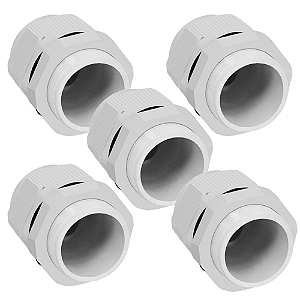 KIT 5 PRENSA CABO BSP 1/2 POL 6-12MM CINZA SIBRATEC