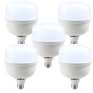 KIT 05 LAMPADA SUPERLED 50W 4000 LM E27 6500K OUROLUX