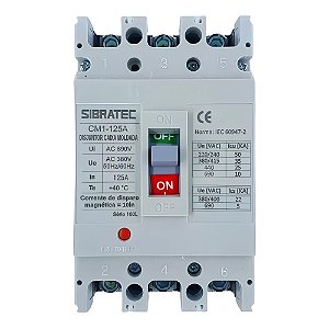DISJUNTOR CAIXA MOLDADA CM1-125A 3P SIBRATEC