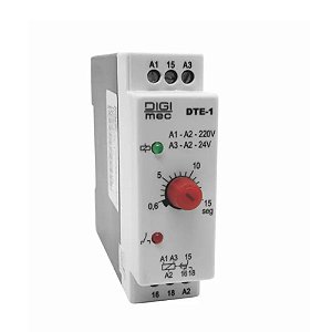 RELE DE TEMPORIZADOR DIGITAL 15 SEG 220V E 24V DIGIMEC