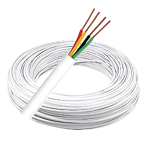 KIT 100MT CABO ALARME 4 VIAS BRANCO AGL