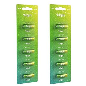KIT 10 PILHA ALCALINA A23 12V ELE82195 ELGIN