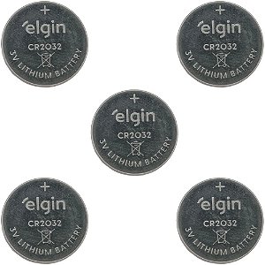 KIT 5 BATERIA LITIO CR2032 3V ELE0082193 ELGIN