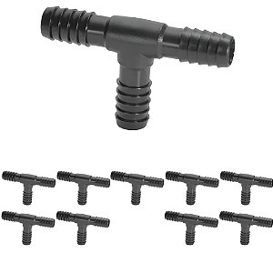 KIT 10 PCS TE INTERNO TRIPLO PVC 3/4 PRETO AMANCO