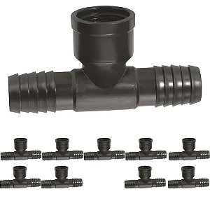 KIT 10 TE INTERNO CONEXAO PVC TUBO IRRIGACAO 3/4 PT AMANCO
