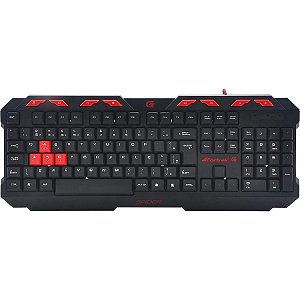 Teclado Gamer Fortrek Spider GK706 Preto/Vermelho