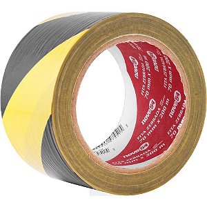 FITA ZEBRADA AMARELA/PRETA S/ADESIVO 70MMX200M ISOLAMENT 954