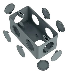 CAIXA 6 ENTRADAS CINZA 1