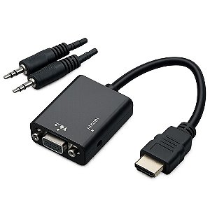 CONVERSOR HDMI X VGA C/ AUDIO STEREO P2