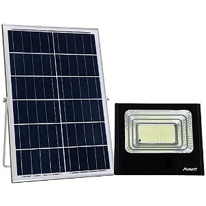 REFLETOR LED SOLAR 100W C/ CONTROLE + PLACA