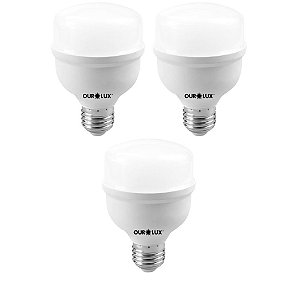 KIT 3 LAMPADAS SUPERLED ALTA POTENCIA 20W 1600 LM E27 6500K