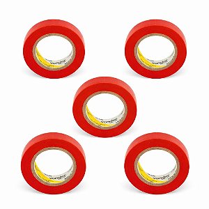 KIT 5 FITA ISOL 19MMX10M VERMELHA VONDER PLUS