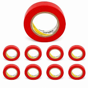 KIT 10 FITA ISOL 19MMX10M VERMELHA VONDER PLUS