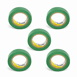 KIT 5 FITA ISOLANTE 19MMX10M VERDE VONDER PLUS