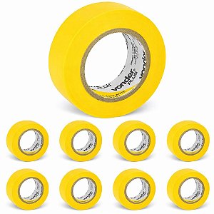 KIT 10 FITA ISOLANTE 19MMX10M AMARELA VONDER PLUS