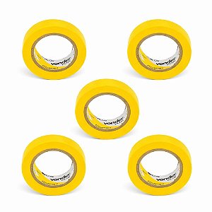 KIT 05 FITA ISOLANTE 19MMX10M AMARELA VONDER PLUS