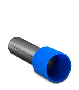 KIT 50 TERMINAL TUBULAR SIMPLES LONGO 16,00MM-E1618 AZUL